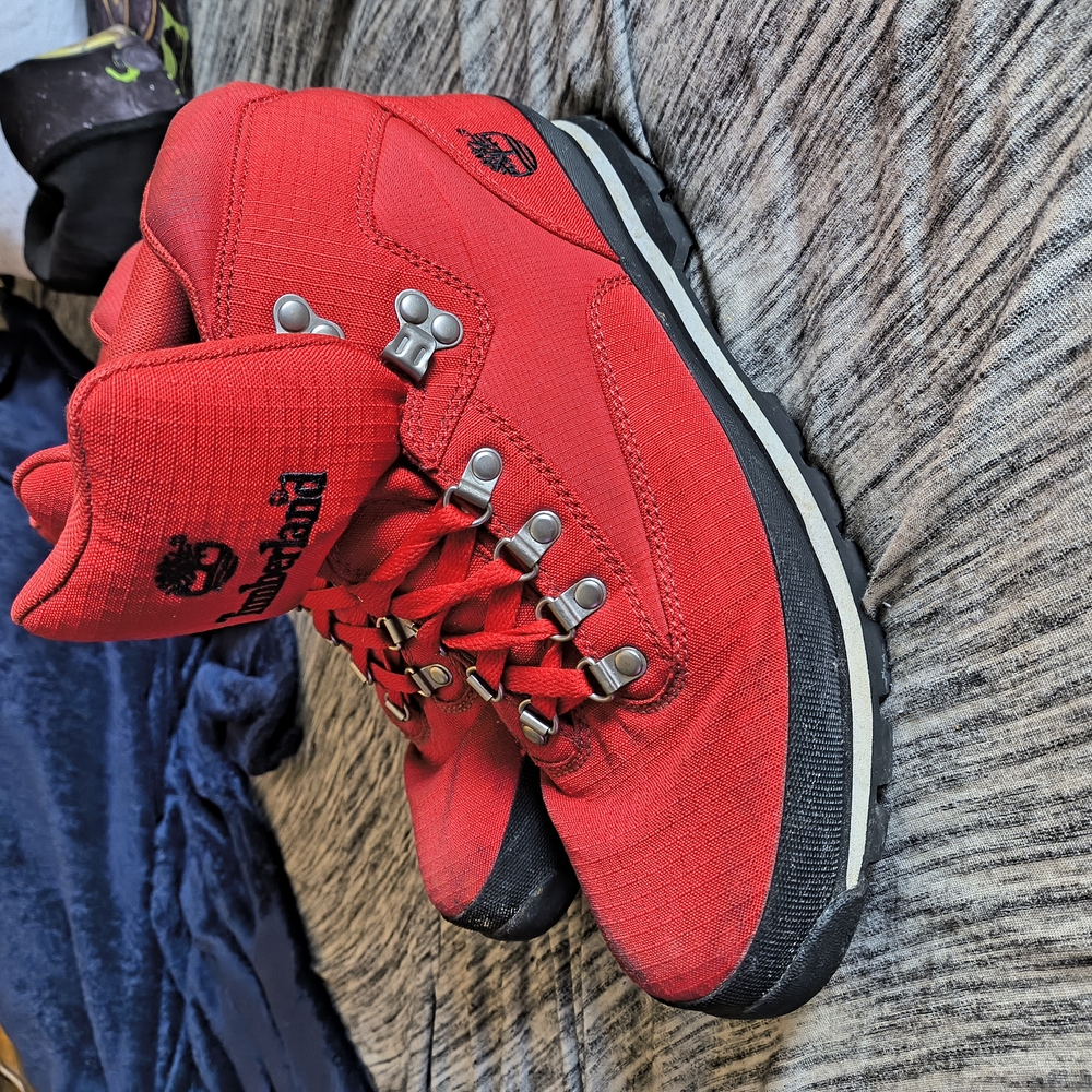 Timberland Red Hiking Boots